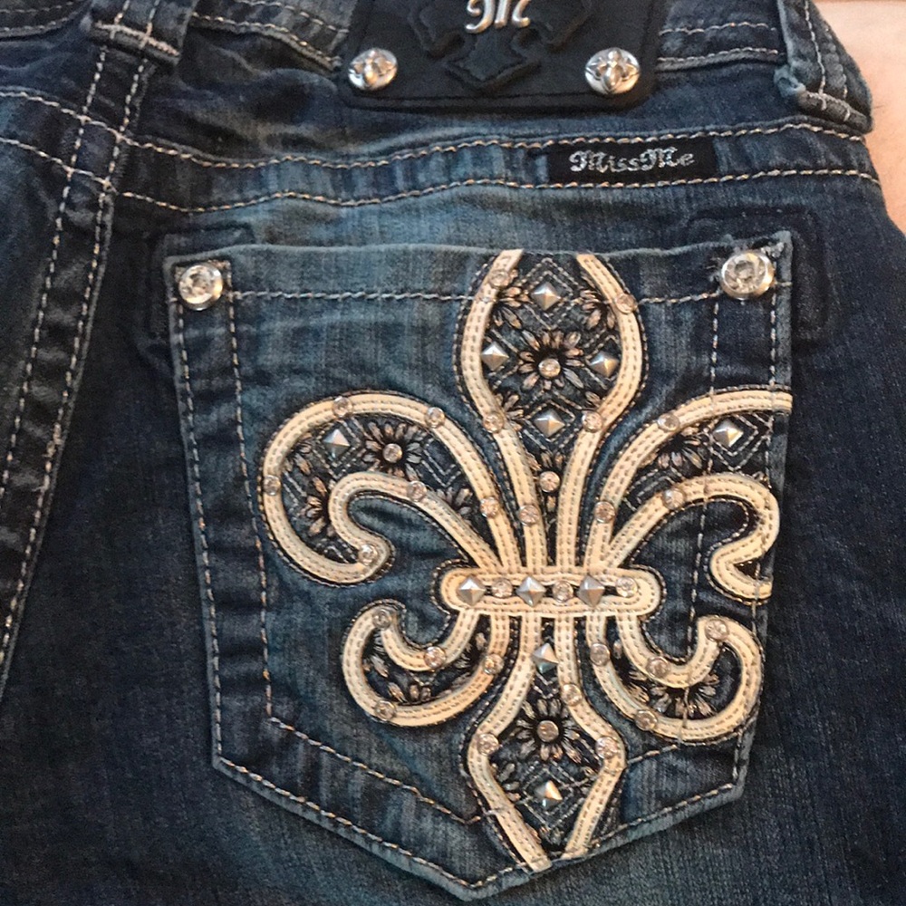 MISS ME bootcut sequin jeans 👖